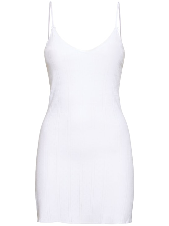 Cou Cou: The Cami organic cotton slip dress - White - women_0 | Luisa Via Roma