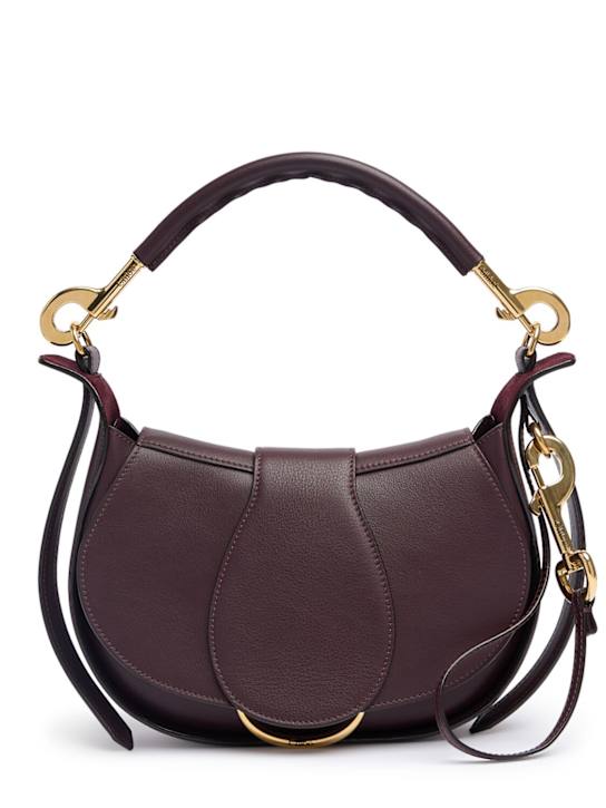 Chloé: Medium Chloe Ride leather shoulder bag - Auburn Red - women_0 | Luisa Via Roma