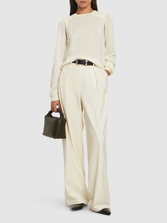 Helmut Lang: Wool & silk knit shrug - Ivory - women_1 | Luisa Via Roma