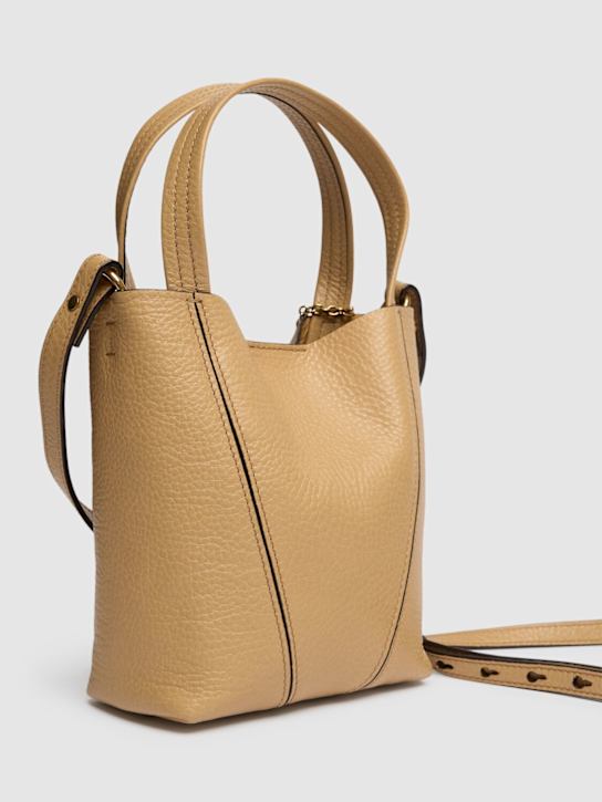Chloé: Small Chloé grain leather tote bag - Milky Brown - women_4 | Luisa Via Roma