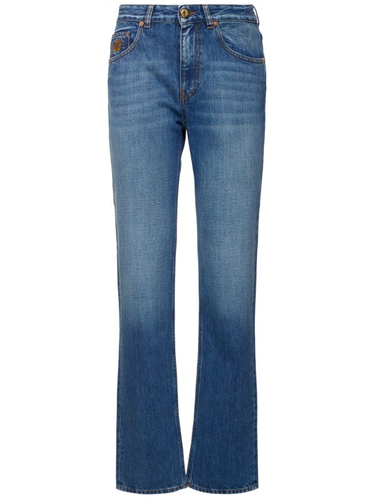 Blazé Milano: Nariida Norico straight high rise jeans - Blue - women_0 | Luisa Via Roma