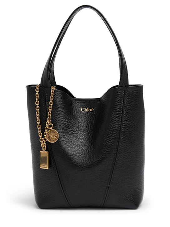 Chloé: Small Chloe Spin grain leather bag - women_0 | Luisa Via Roma