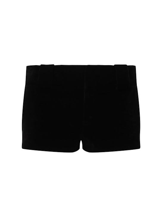 Chloé: Shorts in velluto di cotone - women_0 | Luisa Via Roma