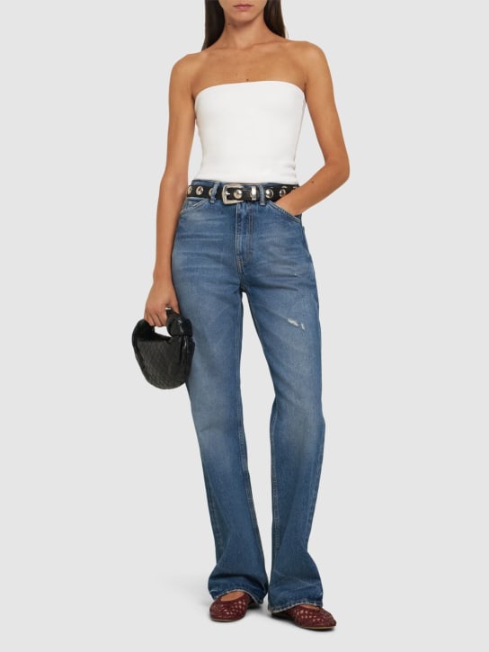 Wardrobe.nyc: Strapless opaque stretch jersey top - women_1 | Luisa Via Roma