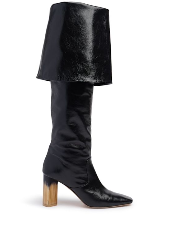 85mm Georgia leather tall boots - Thumbnail 1