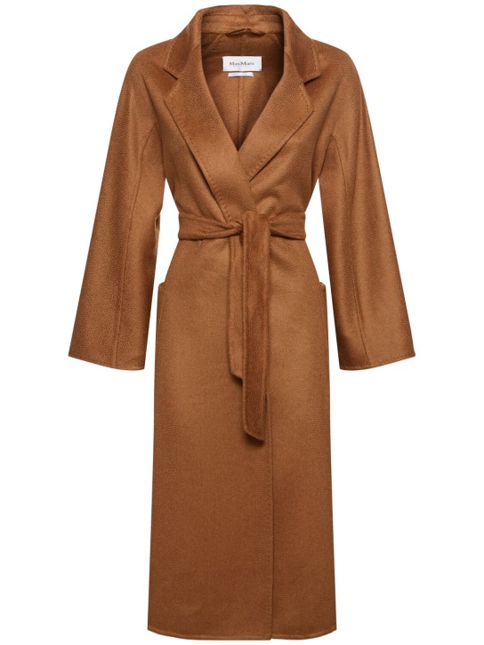 Max Mara: Ludmilla1 cashmere belted long coat - Brown - women_0 | Luisa Via Roma