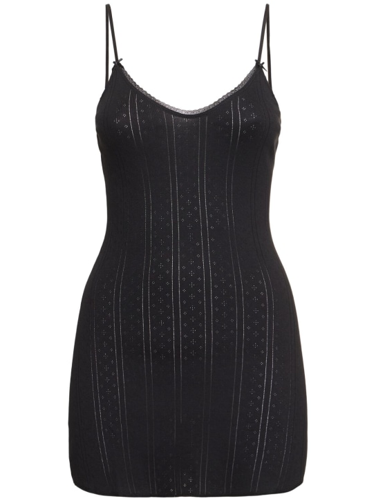 Cou Cou: Robe en coton biologique The Cami - Noir - women_0 | Luisa Via Roma