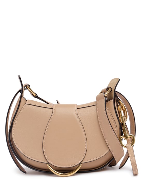 Chloé: Small Chloe Ride leather shoulder bag - Floral Grey - women_0 | Luisa Via Roma