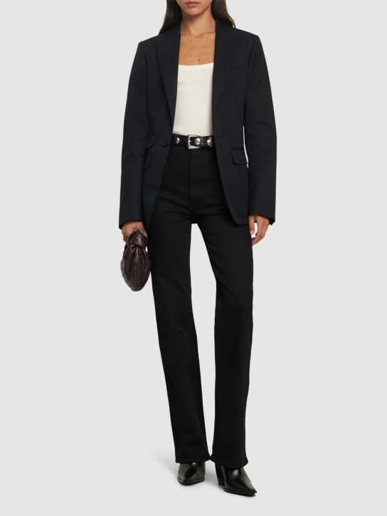 Dsquared2: Cotton twill single breasted jacket - Black - women_1 | Luisa Via Roma