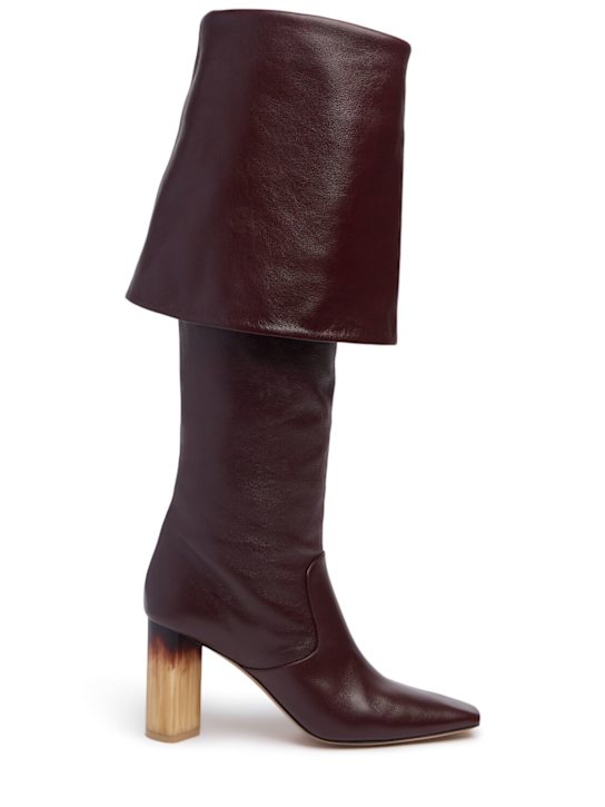85mm Georgia leather tall boots - Thumbnail 1