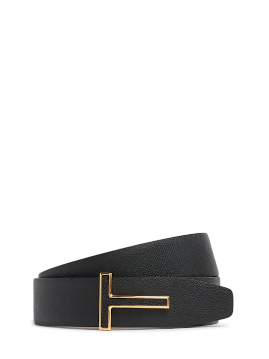 Tom Ford: Leather T belt - men_0 | Luisa Via Roma