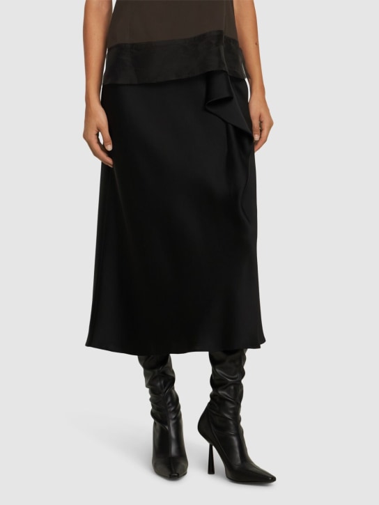 Gia Borghini: 100mm Ros8 faux leather tall boots - women_1 | Luisa Via Roma