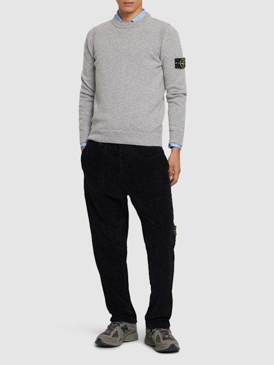 Stone Island: Cotton regular pants - men_1 | Luisa Via Roma
