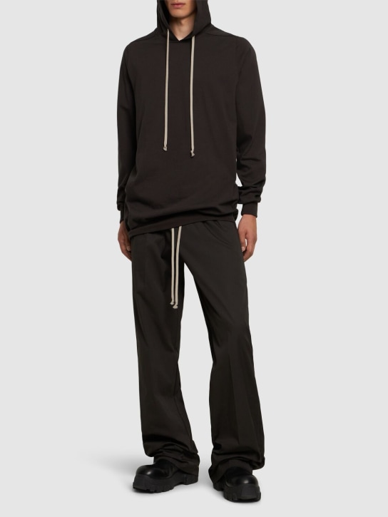 Rick Owens: Hoodie cotton jersey sweatshirt - Dust - men_1 | Luisa Via Roma