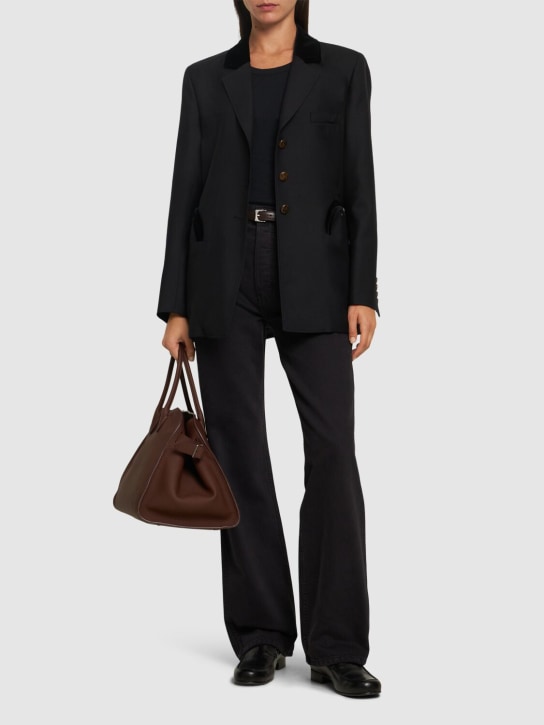 Blazé Milano: Alcanara Silent wool blazer - Black - women_1 | Luisa Via Roma