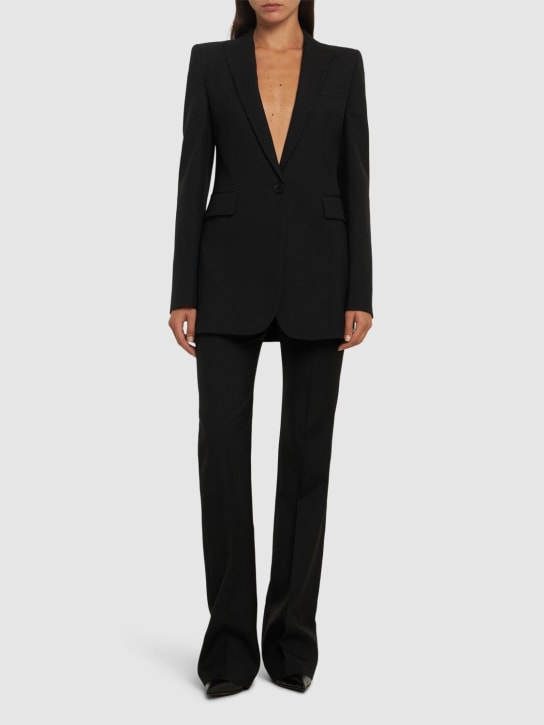 Alexander McQueen: Wool gabardine pants - Black - women_1 | Luisa Via Roma