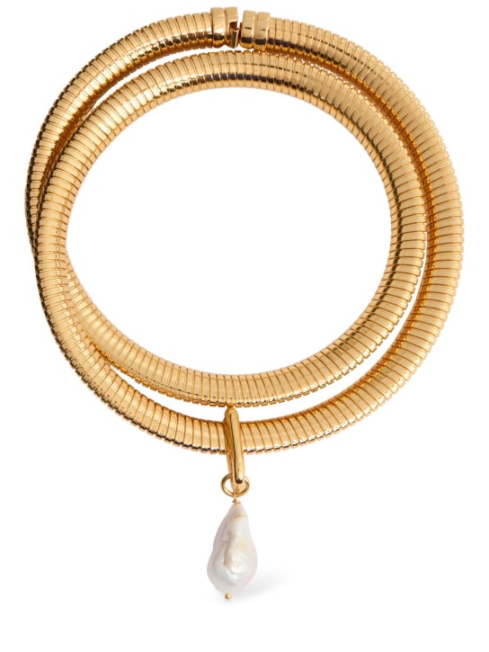Timeless Pearly: Pearl charm double wrap necklace - women_0 | Luisa Via Roma