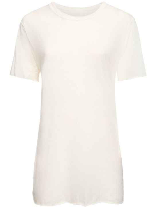 Rick Owens: Basic cotton t-shirt - Milk - women_0 | Luisa Via Roma