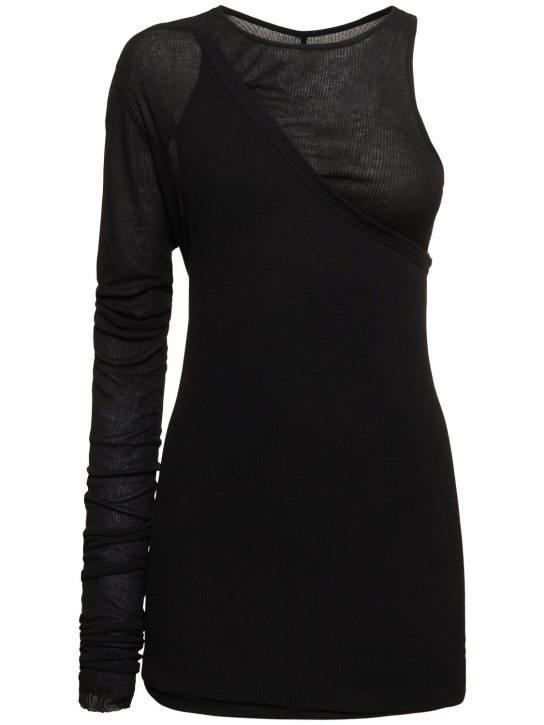 Rick Owens: Ziggy Banana silk blend top - women_0 | Luisa Via Roma