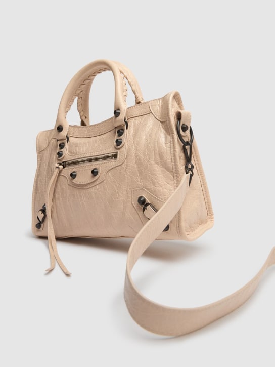 Balenciaga: Small Le City Arena Storico leather bag - Almond - women_1 | Luisa Via Roma