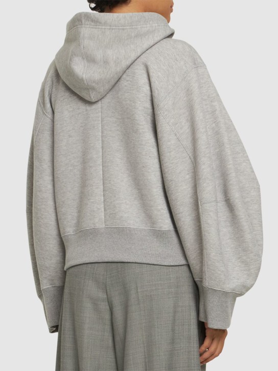 Sacai: Sponge jersey hoodie - women_2 | Luisa Via Roma