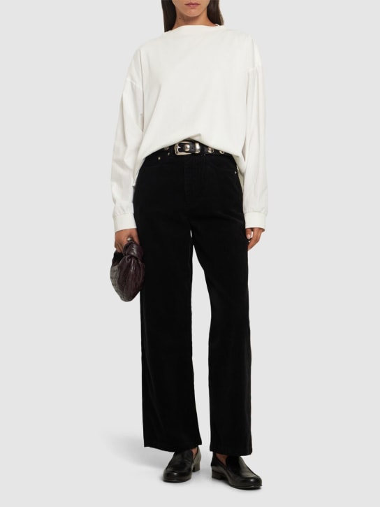 LOW CLASSIC: Cotton corduroy wide leg pants - women_1 | Luisa Via Roma