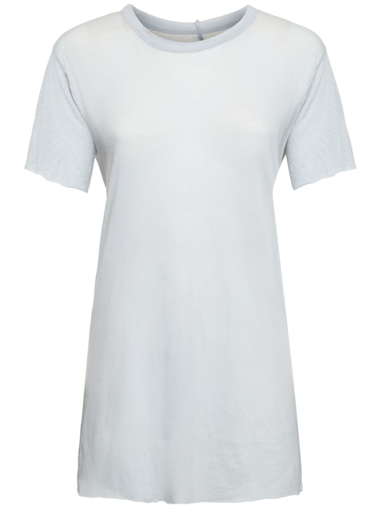 Rick Owens: Basic cotton t-shirt - Light Blue - women_0 | Luisa Via Roma