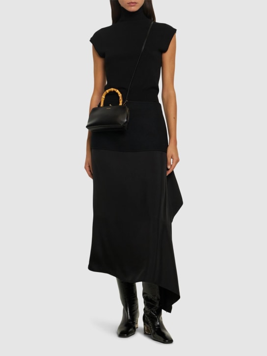 Jil Sander: Midirock aus Wolljersey - Schwarz - women_1 | Luisa Via Roma