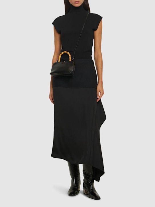 Jil Sander: Textured wool jersey midi skirt - women_1 | Luisa Via Roma