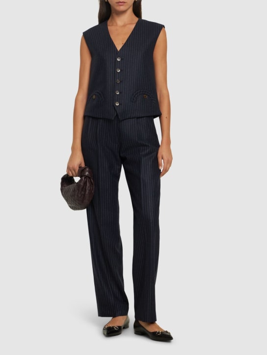 Blazé Milano: Lady Maud Feral pinstriped wool vest - women_1 | Luisa Via Roma