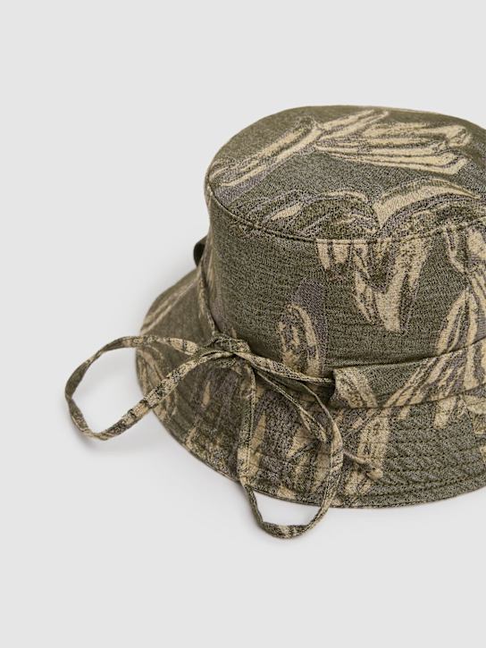 Jacquemus: Le bob gadjo cotton bucket hat - Jacquard Banana - men_3 | Luisa Via Roma
