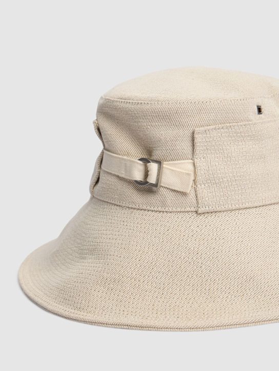 Jacquemus: Le bob de-nimes bucket hat - Off-White - men_4 | Luisa Via Roma