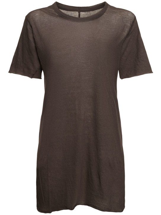 Rick Owens: Basic cotton t-shirt - Dark Dust - women_0 | Luisa Via Roma