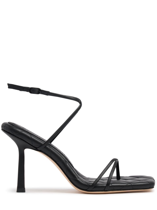 Studio Amelia: 90mm Outlaw leather sandals - Black - women_0 | Luisa Via Roma