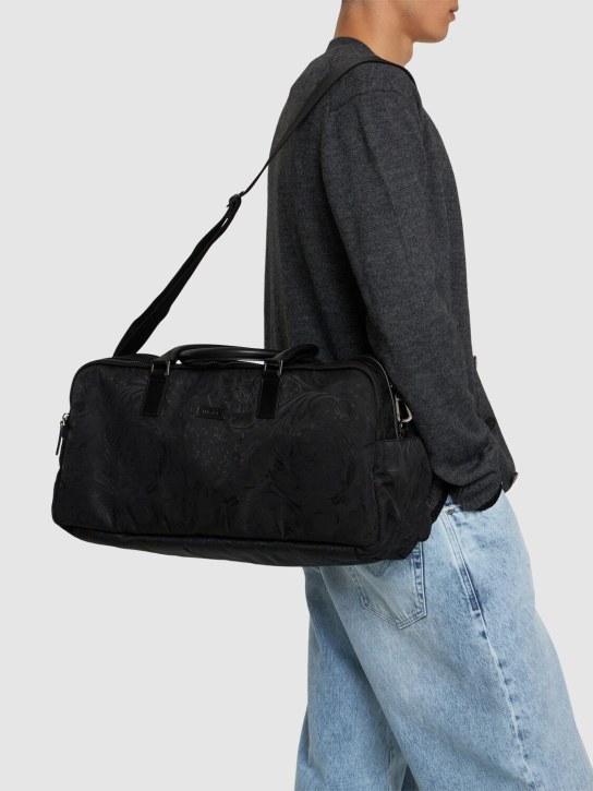 Versace: Barocco nylon gym bag - Black - men_2 | Luisa Via Roma