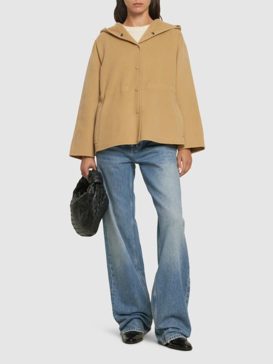 Weekend Max Mara: Manteau court en laine à capuche Gennaio - Beige - women_1 | Luisa Via Roma