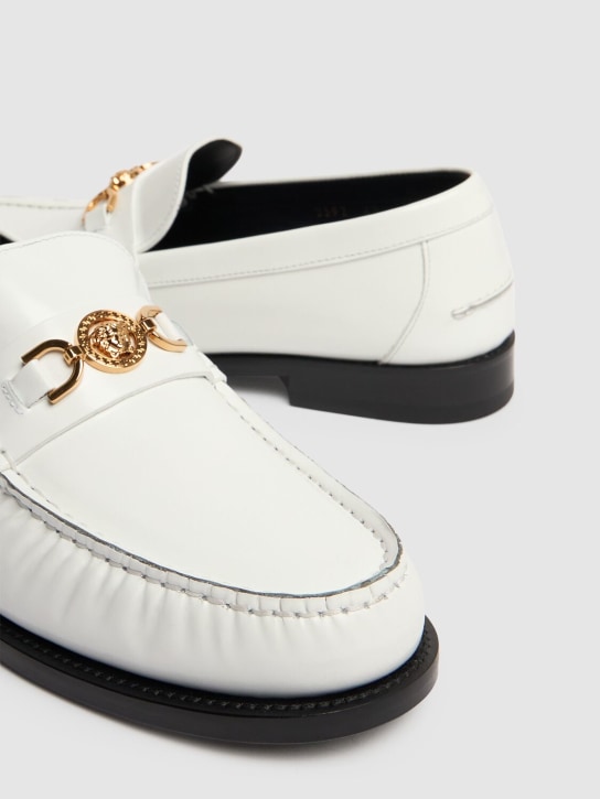 Versace: Medusa leather loafers - men_3 | Luisa Via Roma