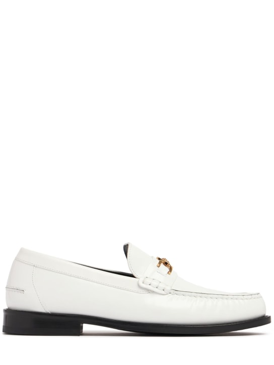 Versace: Medusa leather loafers - men_0 | Luisa Via Roma