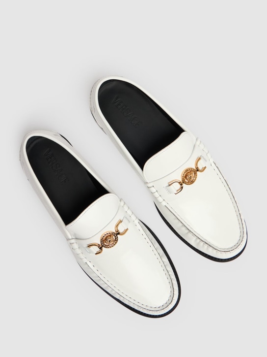 Versace: Medusa leather loafers - men_2 | Luisa Via Roma