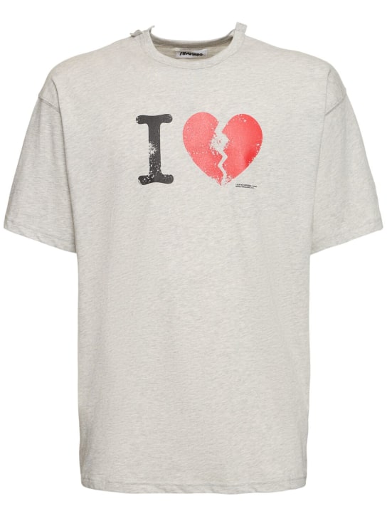 Magliano: I Love Suffer printed t-shirt - Light Grey - men_0 | Luisa Via Roma