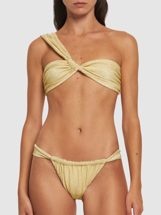 Baobab: Gaba one shoulder bikini top - Gold - women_1 | Luisa Via Roma