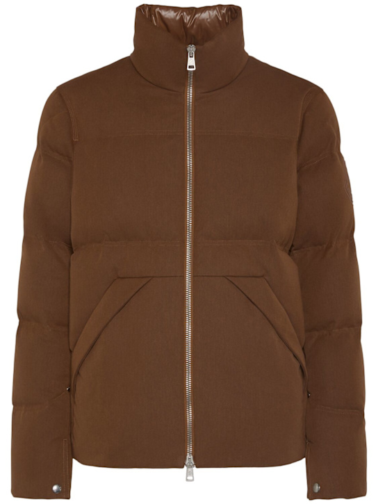 Moncler: Bayamo cotton blend down jacket - men_0 | Luisa Via Roma