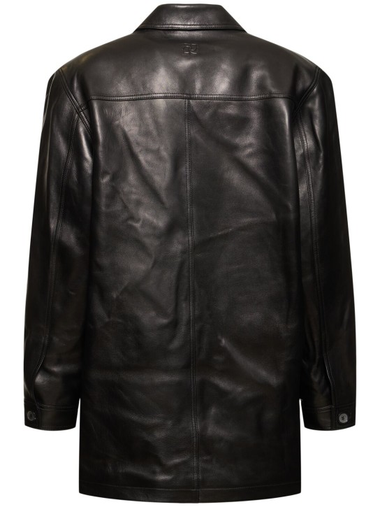 Magda Butrym: Leather jacket - Black - women_4 | Luisa Via Roma