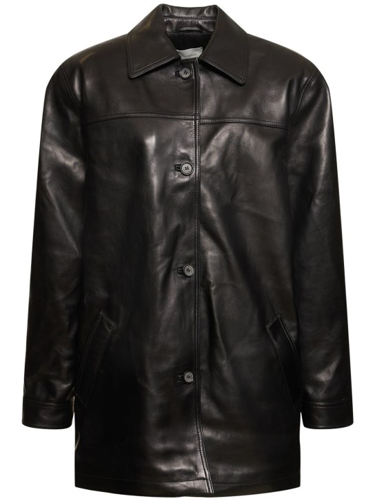 Magda Butrym: Leather jacket - Black - women_0 | Luisa Via Roma