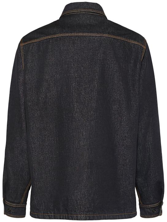 Moncler: Cotton denim shirt - men_3 | Luisa Via Roma