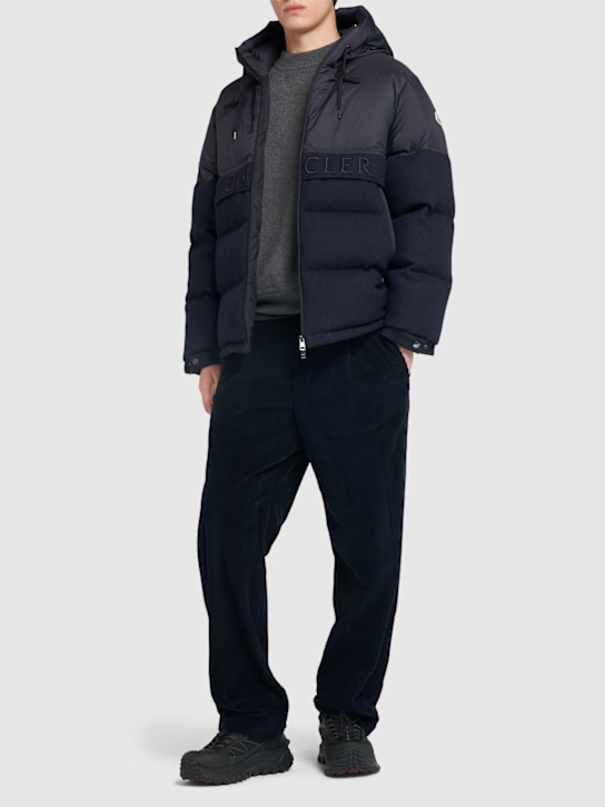 Moncler: Andres virgin wool down jacket - men_1 | Luisa Via Roma