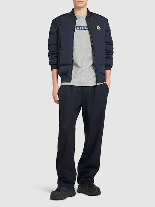 Moncler: Logo cotton t-shirt - men_1 | Luisa Via Roma