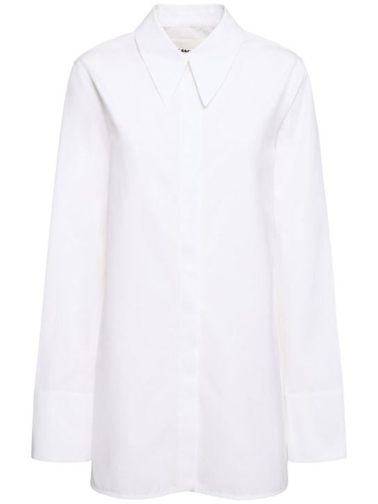 Jil Sander: Cotton poplin shirt - White - women_0 | Luisa Via Roma