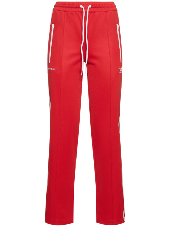 adidas Originals: Sporty & Rich trackpants - Red/White - women_0 | Luisa Via Roma