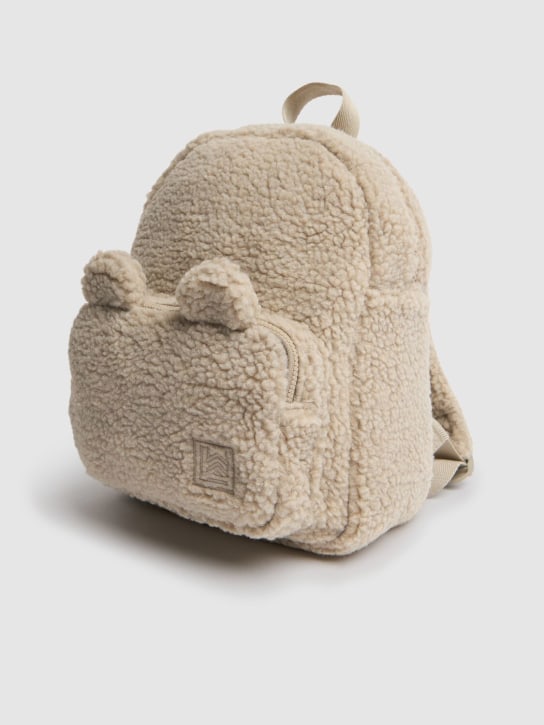 Liewood: Sac à dos en teddy recyclé - Beige - kids-boys_1 | Luisa Via Roma